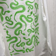 他の写真3: ※フリー在庫【 Life's a Beach 】SNAKE PATTERN L/S T-SHIRTS / WHITE x NEON GREEN