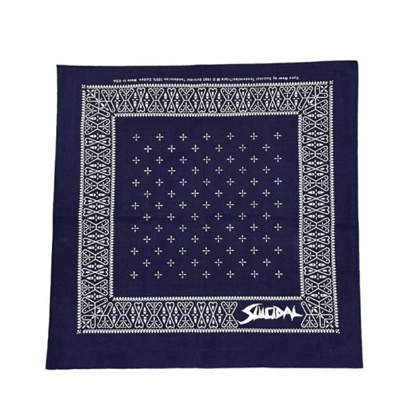 画像1: 【 Suicidal Tendecies 】Cross Bandana / Navy