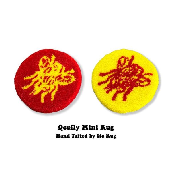 画像1: 【 Ito Rug x Qee 】Qeefly Mini Rug / Hand tafted by Ito Rug