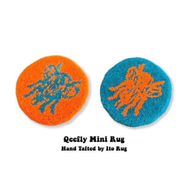 画像1: 【 Ito Rug x Qee 】Qeefly Mini Rug / Hand tafted by Ito Rug