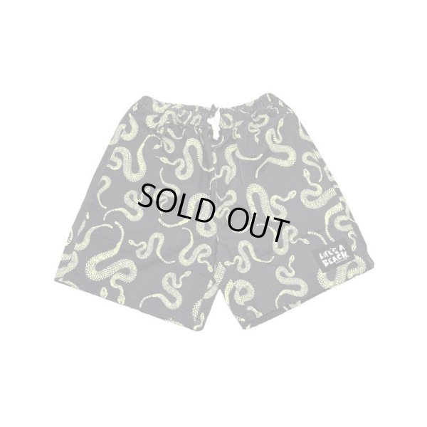 画像1: 【 Life's a Beach 】SNAKE PATTERN SHORTS / BLACKxGREEN