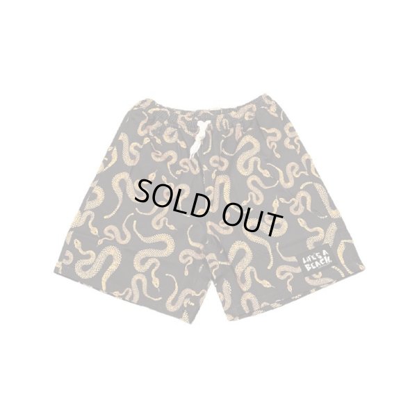 画像1: 【 Life's a Beach 】SNAKE PATTERN SHORTS / BLACKxORANGE