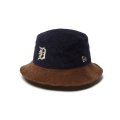 【 New Era 】Bucket 01 MLB Corduroy Detroit Tigers / Navy x Camel