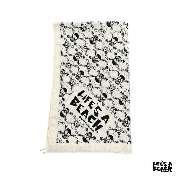 画像1: ※フリー在庫【 Life's a Beach 】80's SKULL BANDANA