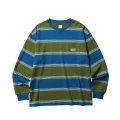 【 Liberaiders 】STRIPE LONG SLEEVE TEE / GREEN