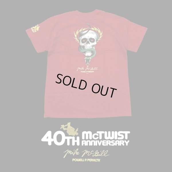 画像1: 【 Powell Peralta 】MIKE McGILL 40th Anniversary McTWIST T-SHIRTS / GARNET