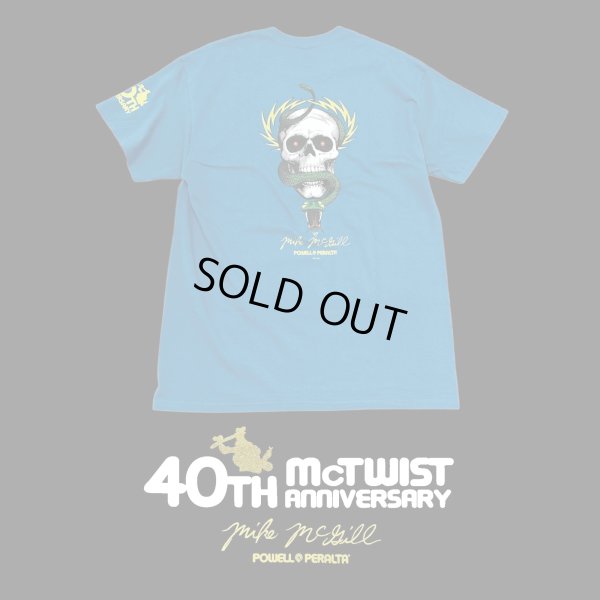 画像1: 【 Powell Peralta 】MIKE McGILL 40th Anniversary McTWIST T-SHIRTS / GALAPAGOS BLUE