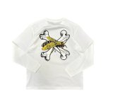 【 Qee Original 】FLY&BONES by VCJ L/S T-SHIRTS / WHITE