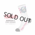 ※予約受付中 1/15 18:00締切【 Powell Peralta 】CREW SOCKS "RIPPER" WHITE CHECKER STRIPES