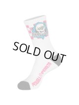【 Powell Peralta 】RIPPER SOCKS CHECKER STRIPES / WHITE