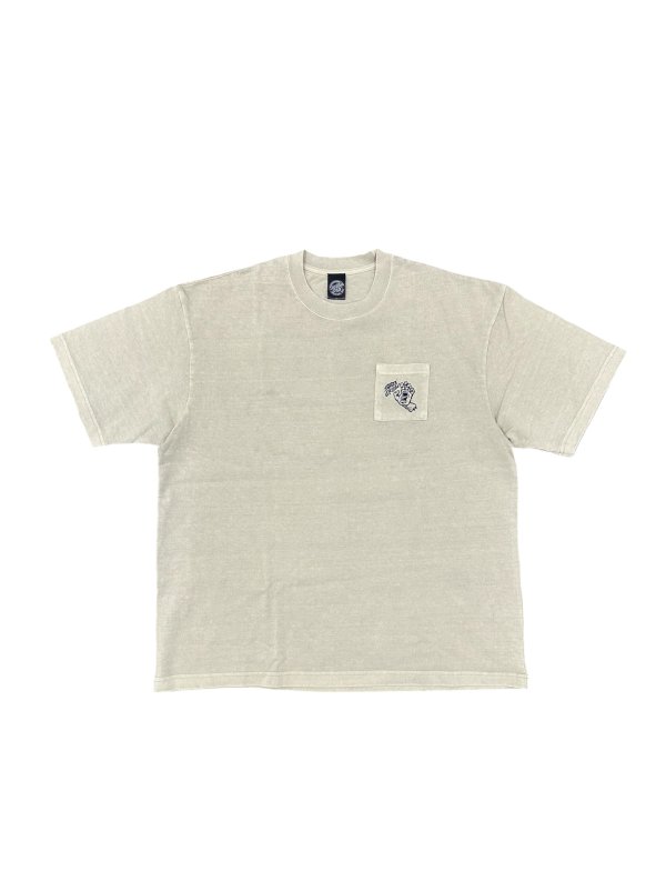 画像1: 【 Santa Cruz Skatebopards 】OVER DYE POCKET TEE / Over Dye Ivory