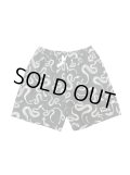 ※フリー在庫【 Life's a Beach 】SNAKE PATTERN SHORTS / BLACK x WHITE