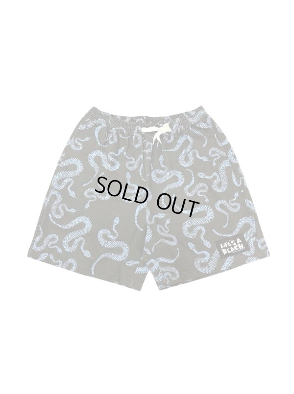 画像1: ※フリー在庫【 Life's a Beach 】SNAKE PATTERN SHORTS / BLACK x BLUE