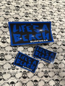 他の写真1: 【 Life's a Beach 】CLASSIC OG LOGO STICKER 3枚パック / BLACK x BLUE