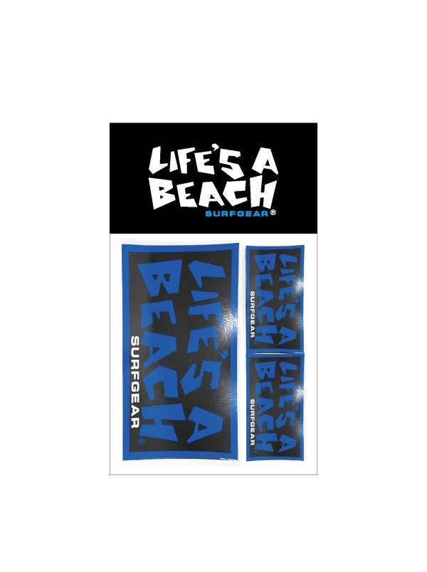 画像1: 【 Life's a Beach 】CLASSIC OG LOGO STICKER 3枚パック / BLACK x BLUE