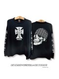 ※7/21予約締切【 Jay Adams x QEESKULL by Jim Phillips 】VENICE STYLE L/S TEE（ BLACK ）