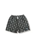 【 Life's a Beach 】80's SKULL PATTERN SHORTS / ブラック