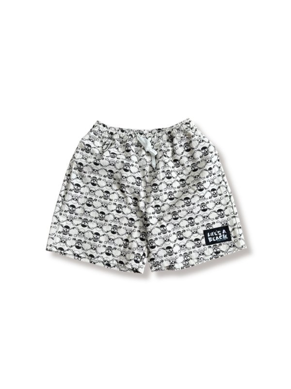 画像1: 【 Life's a Beach 】80's SKULL PATTERN SHORTS / 生成り