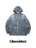 【 Liberaiders 】DENIM ZIP HOODIE / BLUE