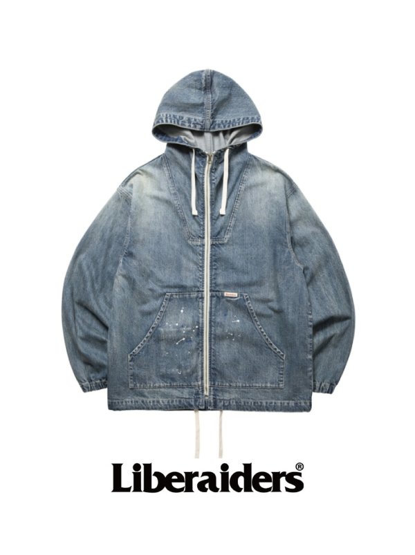 画像1: 【 Liberaiders 】DENIM ZIP HOODIE / BLUE