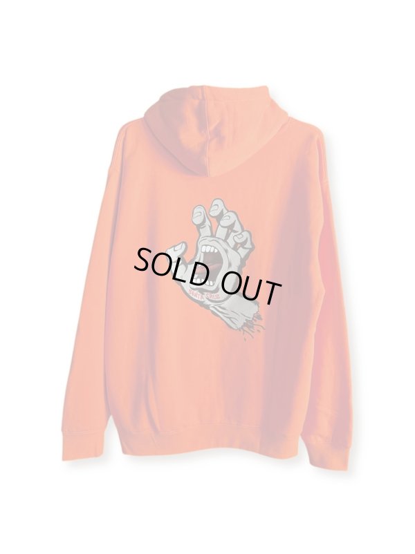 画像1: 【 Santa Cruz Skateboards 】P/O HOOD SCREAMING HAND 25FA / Safety Orange
