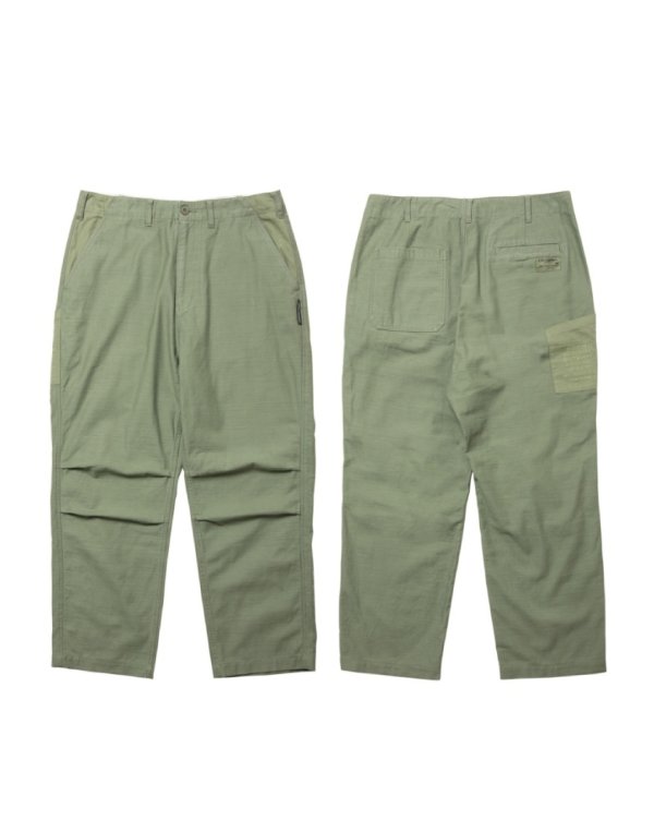 画像1: 【 Liberaiders 】BACK SATIN MILITARY PANTS / OLIVE