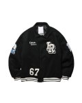 【 Liberaiders 】LR VARSITY JACKET / BLACK