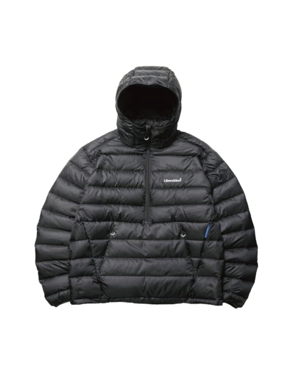 画像1: 【 Liberaiders 】DOWN HALF ZIP HOODIE / BLACK