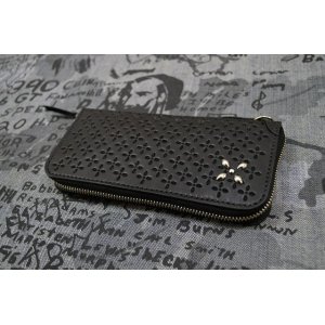 画像: 受注生産【Venom Leather】Qee別注 CROSS EMBOSS ROUND-ZIP WALLET / BLACK