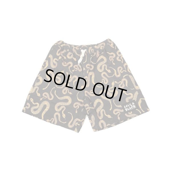 画像1: 【 Life's a Beach 】SNAKE PATTERN SHORTS / BLACKxORANGE