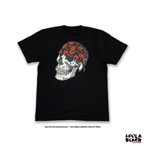 画像: ※XL・XXLのみ【 Life's a Beach 】QEESKULL by Jim Phillips TEE ( Snake Bandana ver.) / BLACK