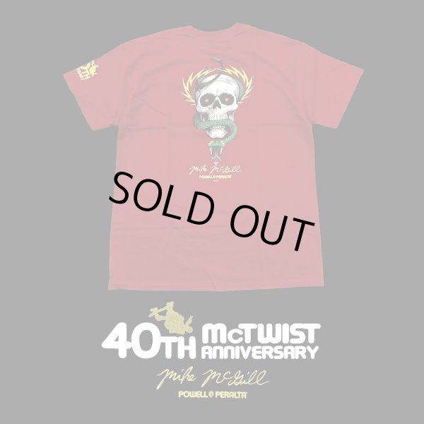 画像1: 【 Powell Peralta 】MIKE McGILL 40th Anniversary McTWIST T-SHIRTS / GARNET