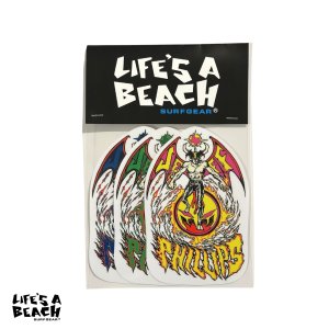 画像: ※ フリー在庫【 Life's a Beach 】Jeff Phillips Design / STICKER PACK（3枚セット）