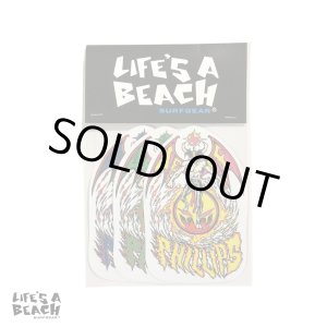 画像: ※ フリー在庫【 Life's a Beach 】Jeff Phillips Design / STICKER PACK（3枚セット）