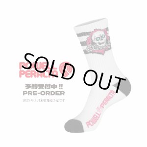 画像: ※予約受付中 1/15 18:00締切【 Powell Peralta 】CREW SOCKS "RIPPER" WHITE RIP STRIPES