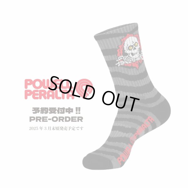 画像1: ※予約受付中 1/15 18:00締切【 Powell Peralta 】CREW SOCKS "RIPPER" BLACK RIPS