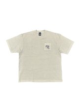 画像: 【 Santa Cruz Skatebopards 】OVER DYE POCKET TEE / Over Dye Ivory