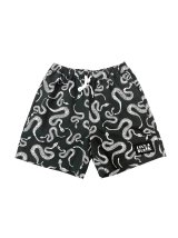 画像: ※XLのみ！フリー在庫【 Life's a Beach 】SNAKE PATTERN SHORTS / BLACK x WHITE