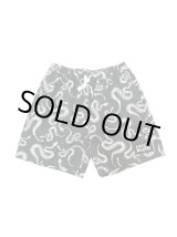画像: ※フリー在庫【 Life's a Beach 】SNAKE PATTERN SHORTS / BLACK x WHITE