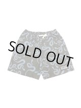 画像: ※キャンセル分販売 XLサイズ【 Life's a Beach 】SNAKE PATTERN SHORTS / BLACK x BLUE