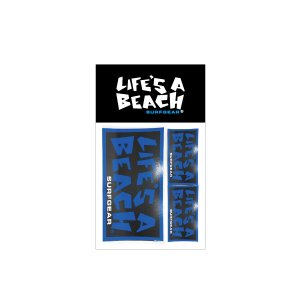 画像: 【 Life's a Beach 】CLASSIC OG LOGO STICKER 3枚パック / BLACK x BLUE