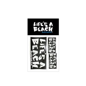 画像: 【 Life's a Beach 】CLASSIC OG LOGO STICKER 3枚パック / BLACK x WHITE