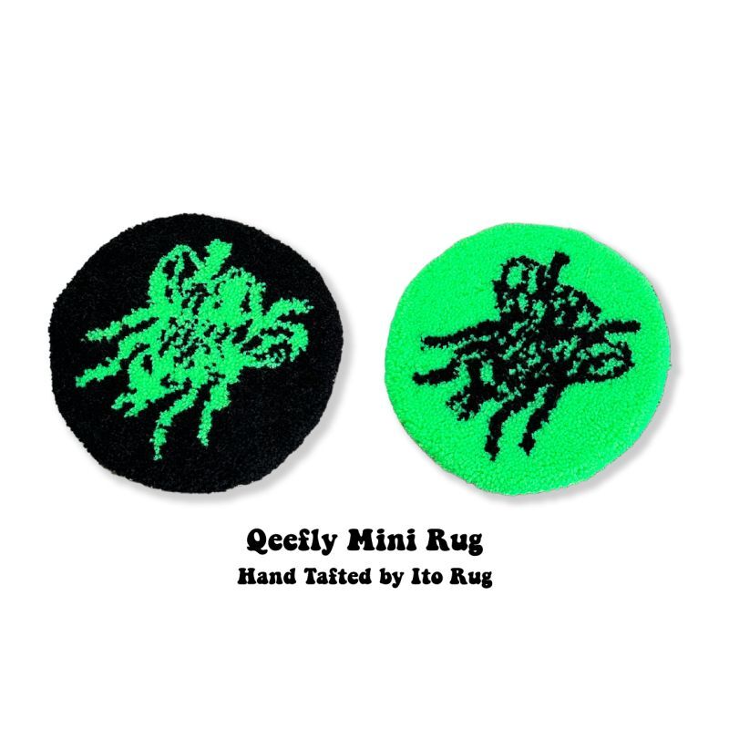 画像1: 【 Ito Rug x Qee 】Qeefly Mini Rug / Hand tafted by Ito Rug