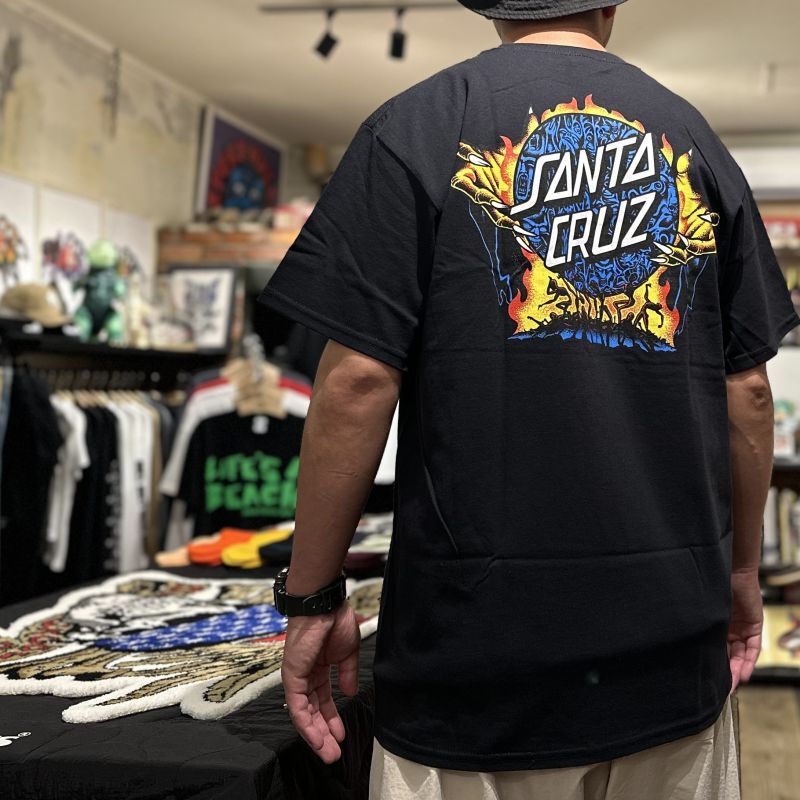 画像: 【 Santa Cruz Skateboards 】TOM KNOX FIREPIT DOT T-SHIRTS / BLACK