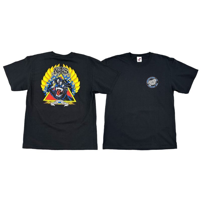 画像1: 【 Santa Cruz Skateboards 】NATAS SCREAMING PANTHER T-SHIRTS / BLACK