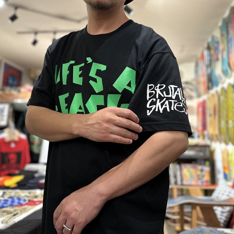 画像: ※フリー在庫【 Life's a Beach x Brutal Skates 】SKULL T-SHIRTS / BLACK