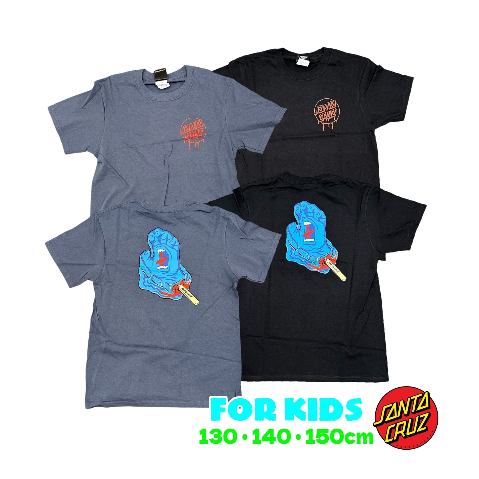 画像: 【 Santa Cruz Skateboards 】子ども用 POPSICLE HAND TEE / BLACK