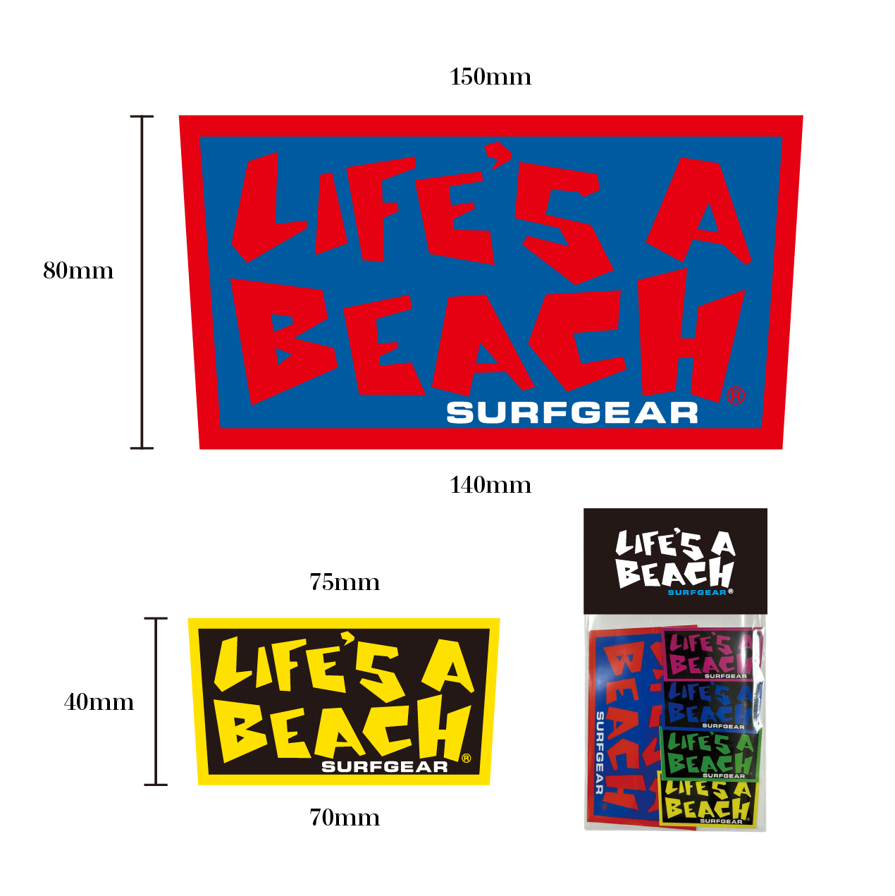 画像: ※フリー在庫【 Life's a Beach 】CLASSIC OG LOGO 5pcs STICKER PACK