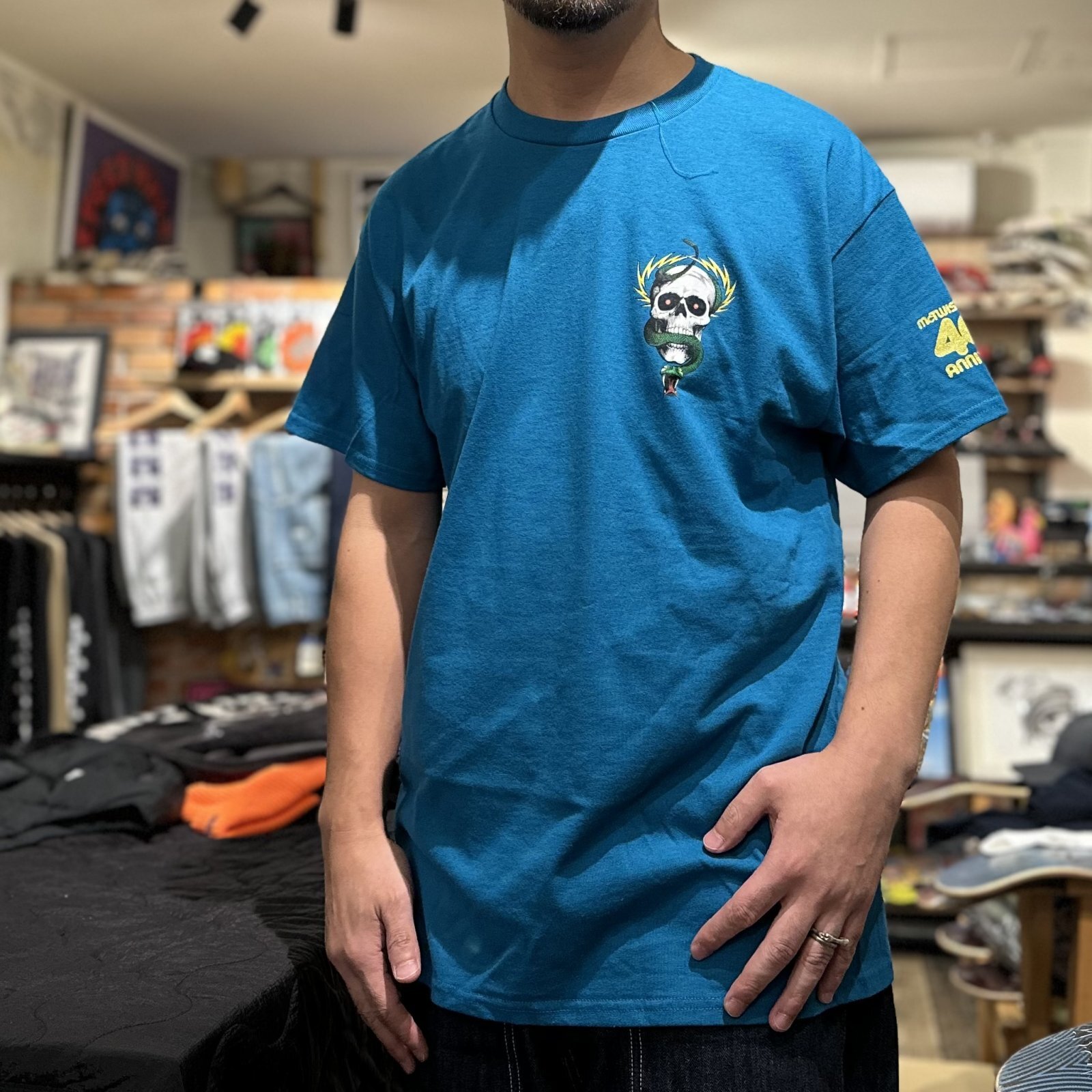 画像: 【 Powell Peralta 】MIKE McGILL 40th Anniversary McTWIST T-SHIRTS / GALAPAGOS BLUE