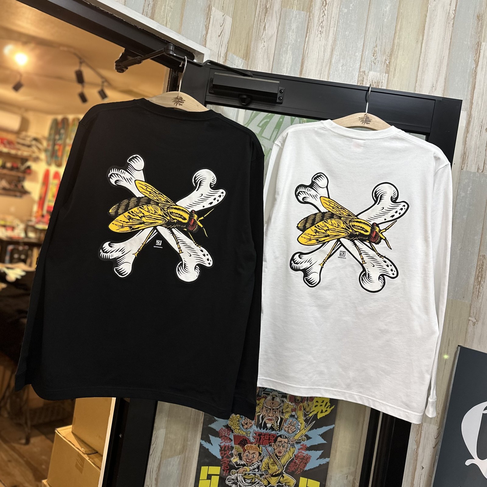 画像: 【 Qee Original 】FLY&BONES by VCJ L/S T-SHIRTS / WHITE